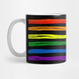 Pride colors on black Mug